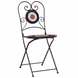 VidaXL 4003406 outdoor chair Terrace Ceramic, Iron Terracotta, White - Additional view 4