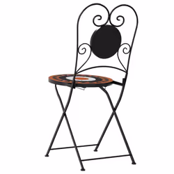 VidaXL 4003406 outdoor chair Terrace Ceramic, Iron Terracotta, White - Additional view 7