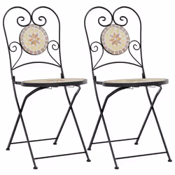 VidaXL 4003407, Terrace, Ceramic, Iron, Terracotta, White, 380 mm, 455 mm, 895 mm