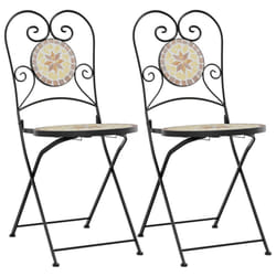 VidaXL 4003407 outdoor chair Terrace Ceramic, Iron Terracotta, White