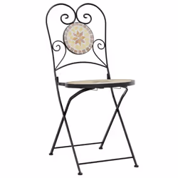 VidaXL 4003407 outdoor chair Terrace Ceramic, Iron Terracotta, White - Additional view 4