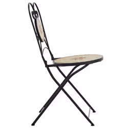 VidaXL 4003407 outdoor chair Terrace Ceramic, Iron Terracotta, White - Additional view 6