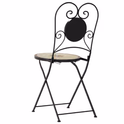 VidaXL 4003407 outdoor chair Terrace Ceramic, Iron Terracotta, White - Additional view 7