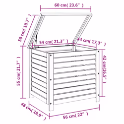 vidaXL Garden Storage Box Outdoor Storage Shed Deck Box Solid Wood Acacia - Additional view 8
