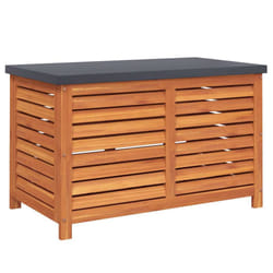 vidaXL Garden Storage Box Outdoor Storage Shed Deck Box Solid Wood Eucalyptus