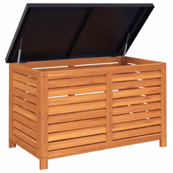 vidaXL Garden Storage Box Outdoor Storage Shed Deck Box Solid Wood Eucalyptus - Additional view 5