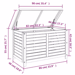 vidaXL Garden Storage Box Outdoor Storage Shed Deck Box Solid Wood Eucalyptus - Additional view 7