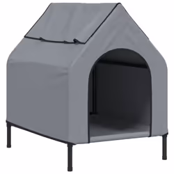 vidaXL Dog House Elevated Dog Pet Shelter Dog Kannel Oxford Fabric and Steel - 90 x 65 x 85 cm