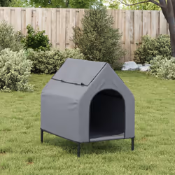 vidaXL Dog House Elevated Dog Pet Shelter Dog Kannel Oxford Fabric and Steel - 90 x 65 x 85 cm