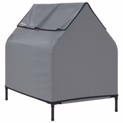 vidaXL Dog House Elevated Dog Pet Shelter Dog Kannel Oxford Fabric and Steel - 110 x 75 x 107 cm - Additional view 5