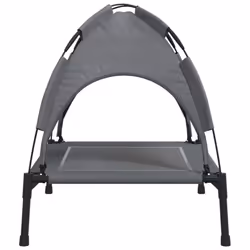 vidaXL Dog Bed with Canopy Elevated Dog Cot Anthracite Oxford Fabric and Steel - 63 x 49,5 x 60 cm - Additional view 4