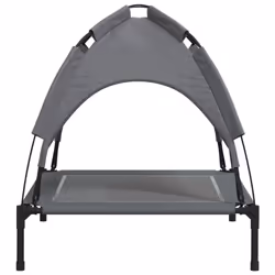 vidaXL Dog Bed with Canopy Elevated Dog Cot Anthracite Oxford Fabric and Steel - Additional view 4