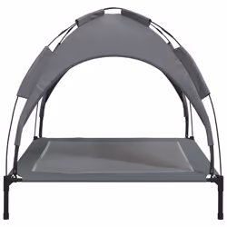 vidaXL Dog Bed with Canopy Elevated Dog Cot Anthracite Oxford Fabric and Steel - 104 x 86 x 84 cm - Additional view 4