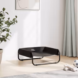 vidaXL Elevated Dog Bed Raised Dog Cot Anthracite Oxford Fabric and Steel - 57 x 57 x 24 cm