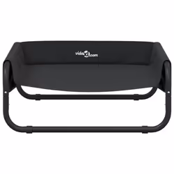 vidaXL Elevated Dog Bed Raised Dog Cot Anthracite Oxford Fabric and Steel - 57 x 57 x 24 cm - Additional view 4
