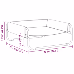 vidaXL Elevated Dog Bed Raised Dog Cot Anthracite Oxford Fabric and Steel - Additional view 8