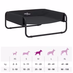 vidaXL Elevated Dog Bed Raised Dog Cot Anthracite Oxford Fabric and Steel - Additional view 9