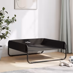 vidaXL Elevated Dog Bed Raised Dog Cot Anthracite Oxford Fabric and Steel - 85 x 85 x 33 cm