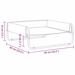 vidaXL Elevated Dog Bed Raised Dog Cot Anthracite Oxford Fabric and Steel - 85 x 85 x 33 cm - Additional view 8
