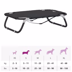 vidaXL Dog Bed Foldable Raised Dog Cot Anthracite Oxford Fabric and Steel - 70 x 46 x 18 cm - Additional view 10
