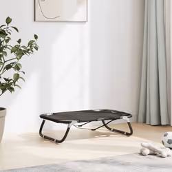 vidaXL Dog Bed Foldable Raised Dog Cot Anthracite Oxford Fabric and Steel - 70 x 46 x 18 cm - Additional view 2