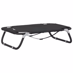 vidaXL Dog Bed Foldable Raised Dog Cot Anthracite Oxford Fabric and Steel - 70 x 46 x 18 cm - Additional view 6