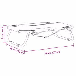 vidaXL Dog Bed Foldable Raised Dog Cot Anthracite Oxford Fabric and Steel - 70 x 46 x 18 cm - Additional view 9