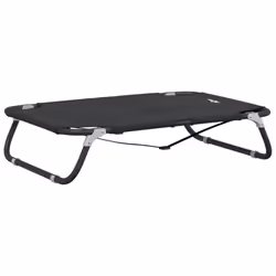 vidaXL Dog Bed Foldable Raised Dog Cot Anthracite Oxford Fabric and Steel - 80 x 55 x 18 cm - Additional view 6