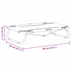 vidaXL Dog Bed Foldable Raised Dog Cot Anthracite Oxford Fabric and Steel - 80 x 55 x 18 cm - Additional view 9