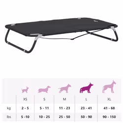 vidaXL Dog Bed Foldable Raised Dog Cot Anthracite Oxford Fabric and Steel - 105 x 65 x 18 cm - Additional view 10