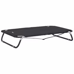 vidaXL Dog Bed Foldable Raised Dog Cot Anthracite Oxford Fabric and Steel - 105 x 65 x 18 cm - Additional view 6