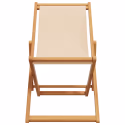 VidaXL 366564 outdoor chair Terrace Eucalyptus, Polyester Beige - Additional view 4
