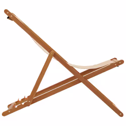 VidaXL 366564 outdoor chair Terrace Eucalyptus, Polyester Beige - Additional view 5