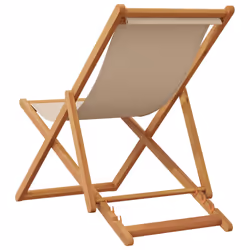 VidaXL 366564 outdoor chair Terrace Eucalyptus, Polyester Beige - Additional view 6