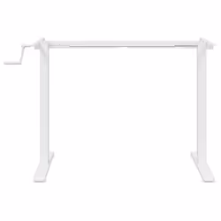 vidaXL Standing Desk Frame Height Adjustable Table Workstation White Steel - Additional view 4
