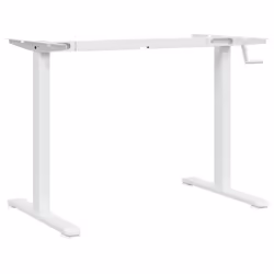 vidaXL Standing Desk Frame Height Adjustable Table Workstation White Steel - Additional view 6