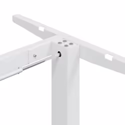 vidaXL Standing Desk Frame Height Adjustable Table Workstation White Steel - Additional view 8