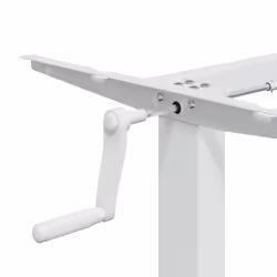 vidaXL Standing Desk Frame Height Adjustable Table Workstation White Steel - Additional view 9