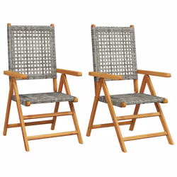 VidaXL 367652, Terrace, Acacia wood, Polyrattan, Grey, 110 kg, 570 mm, 700 mm