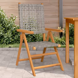 VidaXL 367652 outdoor chair Terrace Acacia wood, Polyrattan Grey