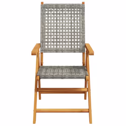 VidaXL 367652 outdoor chair Terrace Acacia wood, Polyrattan Grey - Additional view 5