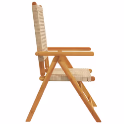 VidaXL 367653 outdoor chair Terrace Acacia wood, Polyrattan Beige - Additional view 6