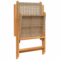 VidaXL 367653 outdoor chair Terrace Acacia wood, Polyrattan Beige - Additional view 8