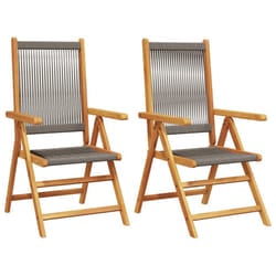 VidaXL 367655 outdoor chair Terrace Acacia wood, Polypropylene (PP) Grey