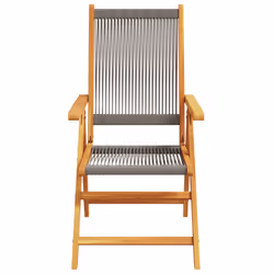 VidaXL 367655 outdoor chair Terrace Acacia wood, Polypropylene (PP) Grey - Additional view 5