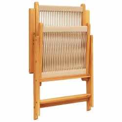 vidaXL Reclining Garden Chairs Outdoor Chairs Patio Armchair Solid Wood Acacia - beige, 2 pcs - Additional view 7