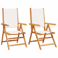 VidaXL 367657, Terrace, Acacia wood, Polyester, Cream, White, 110 kg, 570 mm, 700 mm