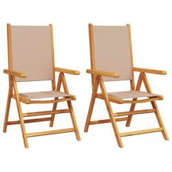 VidaXL 367659 outdoor chair Terrace Acacia wood, Polyester Taupe