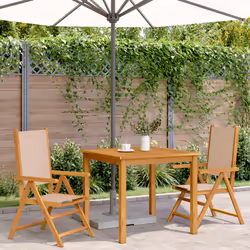 VidaXL 367659 outdoor chair Terrace Acacia wood, Polyester Taupe