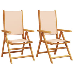 VidaXL 367660 outdoor chair Terrace Acacia wood, Polyester Beige